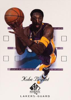 2001-02 SP Authentic #38 Kobe Bryant Front