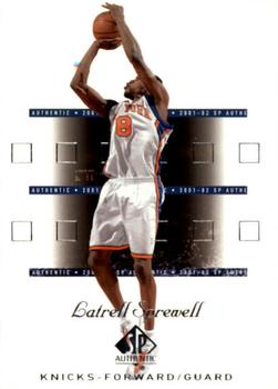 2001-02 SP Authentic #59 Latrell Sprewell Front
