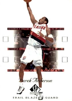 2001-02 SP Authentic #72 Derek Anderson Front