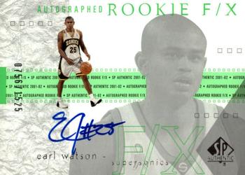 2001-02 SP Authentic #122 Earl Watson Front