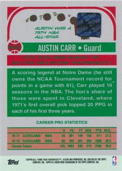 2005-06 Topps 1952 Style - All-Time Fan Favorites Autographs #FFA-ACR Austin Carr Back