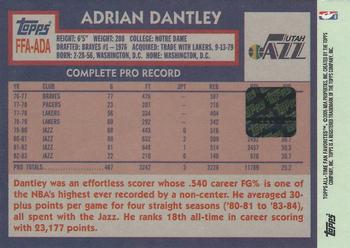 2005-06 Topps 1952 Style - All-Time Fan Favorites Autographs #FFA-ADA Adrian Dantley Back