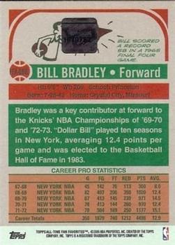 2005-06 Topps 1952 Style - All-Time Fan Favorites Autographs #FFA-BBR Bill Bradley Back