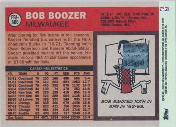 2005-06 Topps 1952 Style - All-Time Fan Favorites Autographs #FFA-BBO Bob Boozer Back