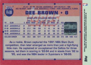 2005-06 Topps 1952 Style - All-Time Fan Favorites Autographs #FFA-DBR Dee Brown Back