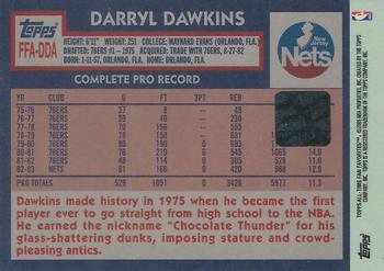 2005-06 Topps 1952 Style - All-Time Fan Favorites Autographs #FFA-DDA Darryl Dawkins Back