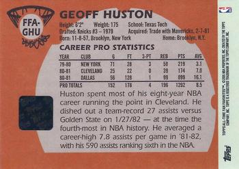 2005-06 Topps 1952 Style - All-Time Fan Favorites Autographs #FFA-GHU Geoff Huston Back