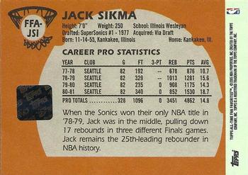 2005-06 Topps 1952 Style - All-Time Fan Favorites Autographs #FFA-JSI Jack Sikma Back