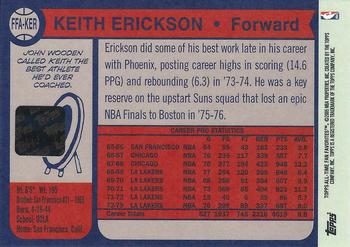 2005-06 Topps 1952 Style - All-Time Fan Favorites Autographs #FFA-KER Keith Erickson Back
