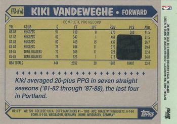 2005-06 Topps 1952 Style - All-Time Fan Favorites Autographs #FFA-KVA Kiki Vandeweghe Back