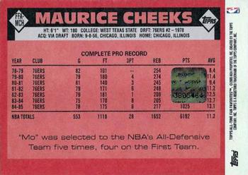 2005-06 Topps 1952 Style - All-Time Fan Favorites Autographs #FFA-MCH Maurice Cheeks Back