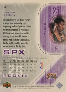2001-02 SPx #126 Damone Brown Back