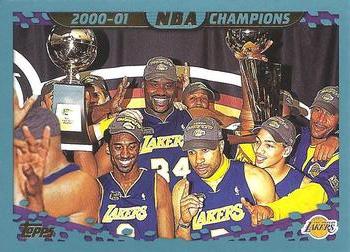 2001-02 Topps #220 2000-01 NBA Champions Front