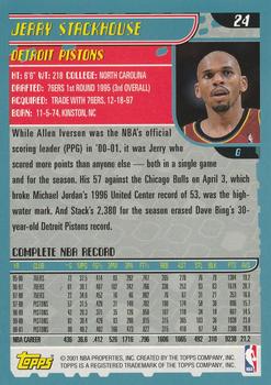 2001-02 Topps #24 Jerry Stackhouse Back