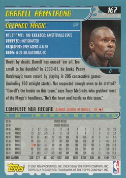 2001-02 Topps #167 Darrell Armstrong Back