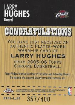 2005-06 Topps Chrome - Hardwood Heroics #HH-LH Larry Hughes Back