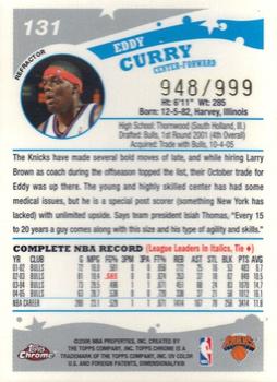 2005-06 Topps Chrome - Refractors #131 Eddy Curry Back
