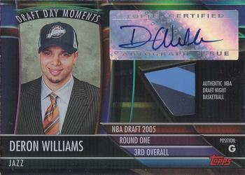 2005-06 Topps Big Game - Draft Day Moments Relics Autographs Basketballs #DDBA-DW Deron Williams Front