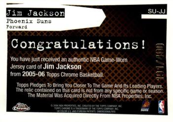 2005-06 Topps Chrome - Second Unit #SU-JJ Jim Jackson Back