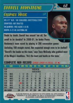 2001-02 Topps Chrome #68 Darrell Armstrong Back