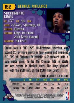 2001-02 Topps Chrome #152 Gerald Wallace Back