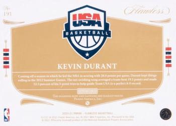 2020-21 Panini Flawless - Platinum #191 Kevin Durant Back
