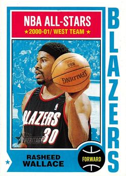 2001-02 Topps Heritage #77 Rasheed Wallace Front