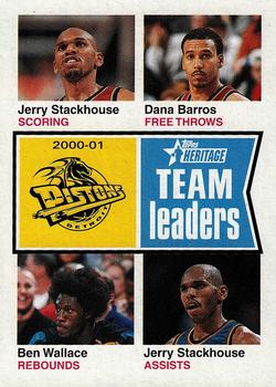 2001-02 Topps Heritage #88 Jerry Stackhouse / Dana Barros / Ben Wallace Front