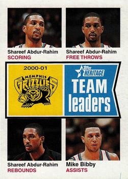 2001-02 Topps Heritage #94 Shareef Abdur-Rahim / Mike Bibby Front