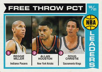 2001-02 Topps Heritage #147 2000-01 NBA Free Throw Percentage Leaders Front