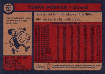 2001-02 Topps Heritage #155 Terry Porter Back