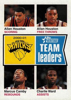 2001-02 Topps Heritage #221 Allan Houston / Marcus Camby / Charlie Ward Front