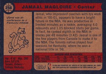2001-02 Topps Heritage #258 Jamaal Magloire Back
