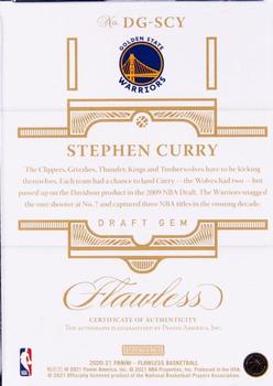 2020-21 Panini Flawless - Draft Gem Signatures Amethyst #DG-SCY Stephen Curry Back