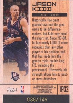 2005-06 Topps First Row - In The Post #IP32 Jason Kidd Back