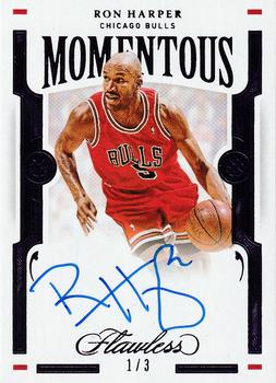 2020-21 Panini Flawless - Momentous Autographs Amethyst #MOM-RON Ron Harper Front