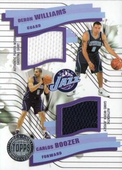 2005-06 Topps First Row - Pick n Roll Relics #PR-BW Carlos Boozer / Deron Williams Front