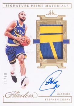 2020-21 Panini Flawless - Signature Prime Materials Gold #SPM-CUR Stephen Curry Front
