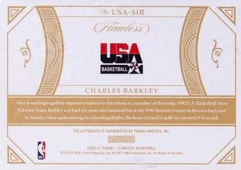 2020-21 Panini Flawless - USA Basketball Emerald #USA-SIR Charles Barkley Back