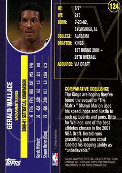 2001-02 Topps Xpectations #124 Gerald Wallace Back
