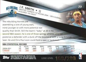 2005-06 Topps Luxury Box - Loge Level #39 J.R. Smith Back