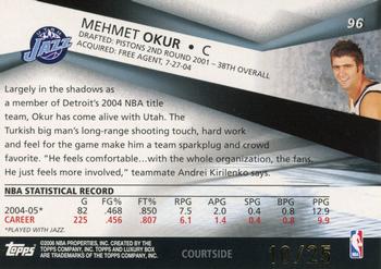2005-06 Topps Luxury Box - Courtside #96 Mehmet Okur Back