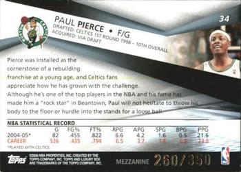 2005-06 Topps Luxury Box - Mezzanine #34 Paul Pierce Back