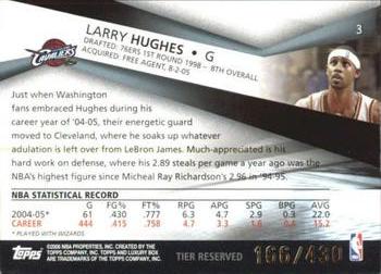 2005-06 Topps Luxury Box - Tier Reserved #3 Larry Hughes Back