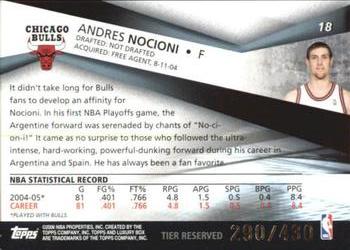 2005-06 Topps Luxury Box - Tier Reserved #18 Andres Nocioni Back