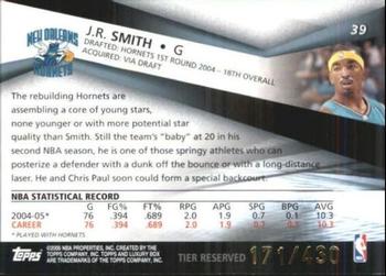 2005-06 Topps Luxury Box - Tier Reserved #39 J.R. Smith Back