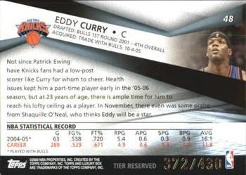2005-06 Topps Luxury Box - Tier Reserved #48 Eddy Curry Back