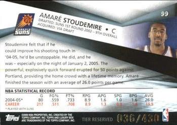 2005-06 Topps Luxury Box - Tier Reserved #99 Amare Stoudemire Back