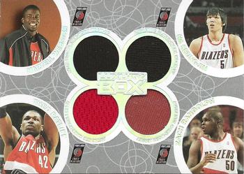 2005-06 Topps Luxury Box - Box Out Quad Relics #BOR-22 Martell Webster / Ha Seung-Jin / Theo Ratliff / Zach Randolph Front