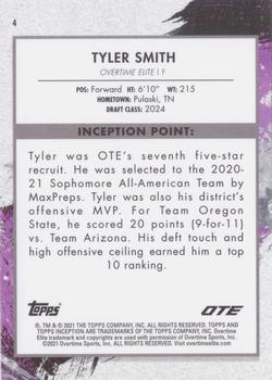 2021-22 Topps Inception Overtime Elite #4 Tyler Smith Back